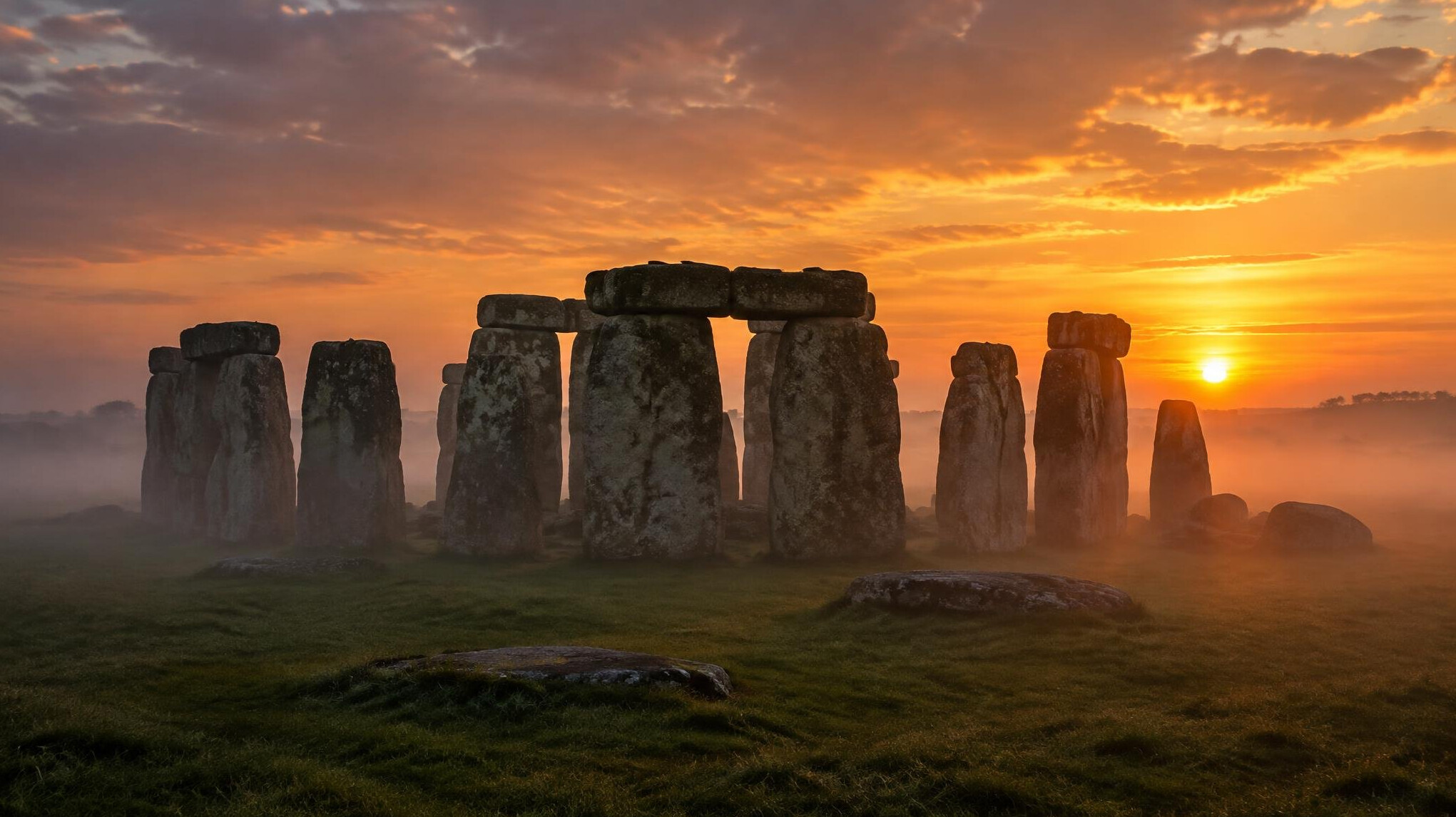 stonehenge at sunset