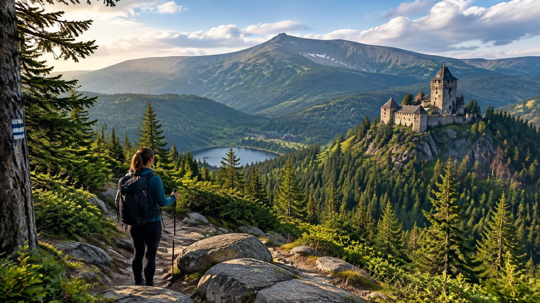 sudety mountains view